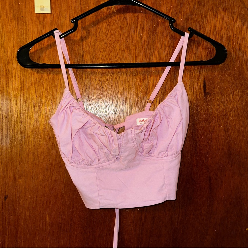 Pink Corset Tie Top